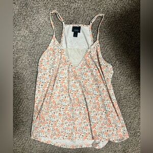 Daytrip floral and lace racer back spaghetti strap Tanktop Blouse